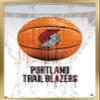 Trends International NBA Portland Trail Blazers - Drip Basketball 21 Wall Poster, 22.375" x 34", Gold Framed Version view 1