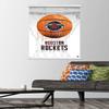 Trends International NBA Houston Rockets - Drip Basketball 21 Wall Poster, 22.375" x 34", Premium Print and White Hanger Bundle view 2