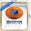 Trends International NBA Memphis Grizzlies - Drip Basketball 21 Wall Poster, 22.375" x 34", Gold Framed Version view 3