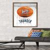 Trends International NBA Oklahoma City Thunder - Drip Basketball 21 Wall Poster, 22.375" x 34", Bronze Framed Version view 2