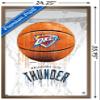 Trends International NBA Oklahoma City Thunder - Drip Basketball 21 Wall Poster, 22.375" x 34", Bronze Framed Version view 3