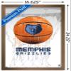 Trends International NBA Memphis Grizzlies - Drip Basketball 21 Wall Poster, 14.725" x 22.375", Bronze Framed Version view 3