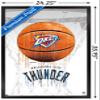 Trends International NBA Oklahoma City Thunder - Drip Basketball 21 Wall Poster, 22.375" x 34", Black Framed Version view 3