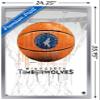 Trends International NBA Minnesota Timberwolves - Drip Basketball 21 Wall Poster, 22.375" x 34", Silver Framed Version view 3