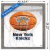 Trends International NBA New York Knicks - Drip Basketball 21 Wall Poster, 14.725" x 22.375", Barnwood Framed Version view 3