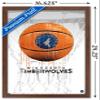Trends International NBA Minnesota Timberwolves - Drip Basketball 21 Wall Poster, 14.725" x 22.375", Mahogany Framed Version view 3