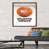 Trends International NBA Atlanta Hawks - Drip Basketball 21 Wall Poster, 22.375" x 34", Mahogany Framed Version view 2