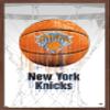 Trends International NBA New York Knicks - Drip Basketball 21 Wall Poster, 14.725" x 22.375", Mahogany Framed Version view 1