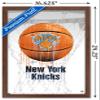 Trends International NBA New York Knicks - Drip Basketball 21 Wall Poster, 14.725" x 22.375", Mahogany Framed Version view 3