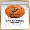 Trends International NBA San Antonio Spurs - Drip Basketball 21 Wall Poster, 22.375" x 34", Gold Framed Version view 1