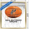 Trends International NBA San Antonio Spurs - Drip Basketball 21 Wall Poster, 22.375" x 34", Gold Framed Version view 3
