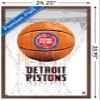 Trends International NBA Detroit Pistons - Drip Basketball 21 Wall Poster, 22.375" x 34", Mahogany Framed Version view 3