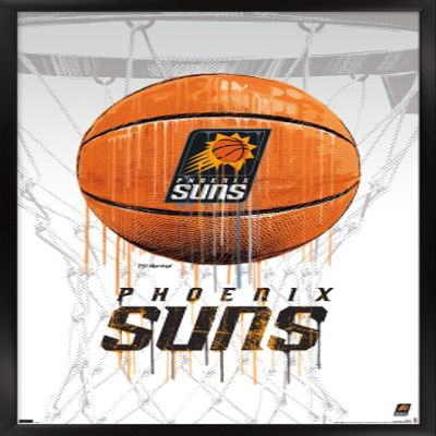 Trends International NBA Phoenix Suns - Drip Basketball 21 Wall Poster, 22.375" x 34", Black Framed Version