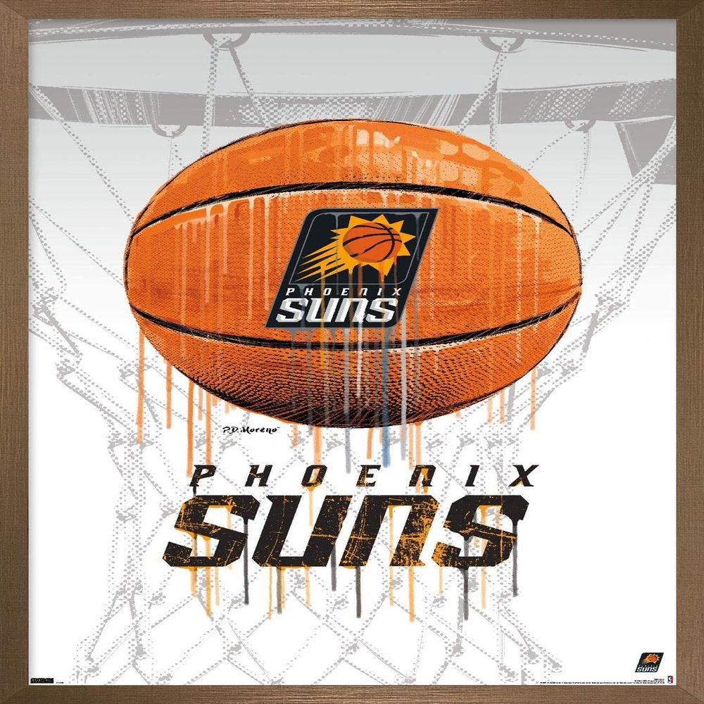 Trends International NBA Phoenix Suns - Drip Basketball 21 Wall Poster, 22.375" x 34", Bronze Framed Version