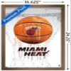 Trends International NBA Miami Heat - Drip Basketball 21 Wall Poster, 14.725" x 22.375", Bronze Framed Version view 3