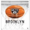 Trends International NBA Brooklyn Nets - Drip Basketball 21 Wall Poster, 14.725" x 22.375", White Framed Version view 1