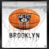 Trends International NBA Brooklyn Nets - Drip Basketball 21 Wall Poster, 22.375" x 34", Black Framed Version view 1