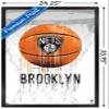 Trends International NBA Brooklyn Nets - Drip Basketball 21 Wall Poster, 22.375" x 34", Black Framed Version view 3