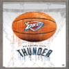 Trends International NBA Oklahoma City Thunder - Drip Basketball 21 Wall Poster, 14.725" x 22.375", Barnwood Framed Version view 1
