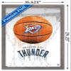 Trends International NBA Oklahoma City Thunder - Drip Basketball 21 Wall Poster, 14.725" x 22.375", Barnwood Framed Version view 3