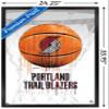 Trends International NBA Portland Trail Blazers - Drip Basketball 21 Wall Poster, 22.375" x 34", Black Framed Version view 3