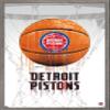 Trends International NBA Detroit Pistons - Drip Basketball 21 Wall Poster, 22.375" x 34", Barnwood Framed Version view 1