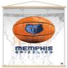 Trends International NBA Memphis Grizzlies - Drip Basketball 21 Wall Poster, 22.375" x 34", Print and Beechwood Hanger Bundle view 1