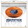 Trends International NBA Memphis Grizzlies - Drip Basketball 21 Wall Poster, 22.375" x 34", Print and Beechwood Hanger Bundle view 3