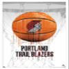 Trends International NBA Portland Trail Blazers - Drip Basketball 21 Wall Poster, 22.375" x 34", White Framed Version view 1