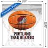 Trends International NBA Portland Trail Blazers - Drip Basketball 21 Wall Poster, 22.375" x 34", White Framed Version view 3