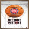 Trends International NBA Detroit Pistons - Drip Basketball 21 Wall Poster, 22.375" x 34", Bronze Framed Version view 1