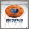Trends International NBA Memphis Grizzlies - Drip Basketball 21 Wall Poster, 14.725" x 22.375", Barnwood Framed Version view 1
