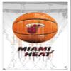 Trends International NBA Miami Heat - Drip Basketball 21 Wall Poster, 14.725" x 22.375", White Framed Version view 1