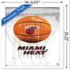 Trends International NBA Miami Heat - Drip Basketball 21 Wall Poster, 14.725" x 22.375", White Framed Version view 3