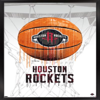 Trends International NBA Houston Rockets - Drip Basketball 21 Wall Poster, 14.725" x 22.375", Black Framed Version