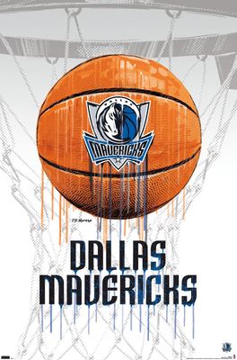 Trends International NBA Dallas Mavericks - Drip Basketball 21 Wall Poster, 22.375" x 34", Unframed Version