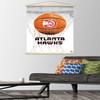 Trends International NBA Atlanta Hawks - Drip Basketball 21 Wall Poster, 22.375" x 34", Premium Print and Beechwood Hanger Bundle view 2