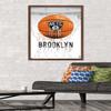 Trends International NBA Brooklyn Nets - Drip Basketball 21 Wall Poster, 22.375" x 34", Mahogany Framed Version view 2
