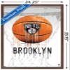 Trends International NBA Brooklyn Nets - Drip Basketball 21 Wall Poster, 22.375" x 34", Mahogany Framed Version view 3