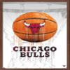 Trends International NBA Chicago Bulls - Drip Basketball 21 Wall Poster, 22.375" x 34", Mahogany Framed Version view 1
