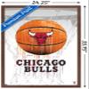 Trends International NBA Chicago Bulls - Drip Basketball 21 Wall Poster, 22.375" x 34", Mahogany Framed Version view 3