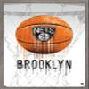 Trends International NBA Brooklyn Nets - Drip Basketball 21 Wall Poster, 14.725" x 22.375", Barnwood Framed Version view 1