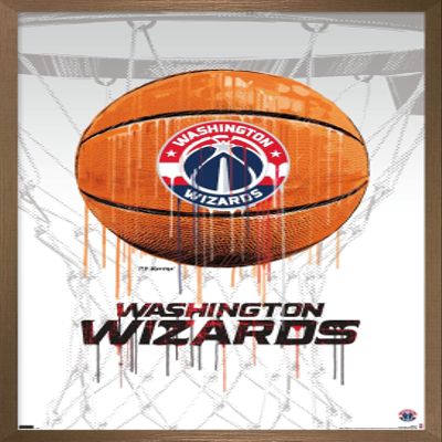 Trends International NBA Washington Wizards - Drip Basketball 21 Wall Poster, 22.375" x 34", Bronze Framed Version