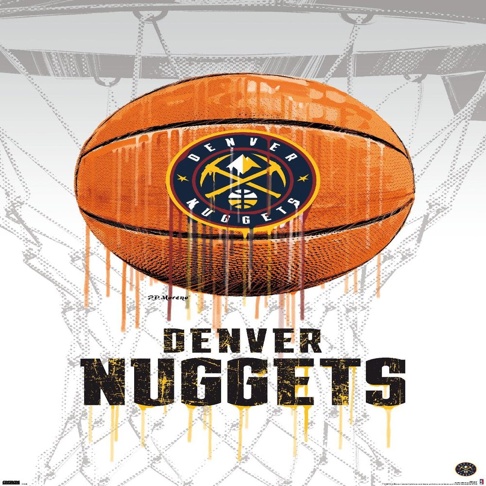 Trends International NBA Denver Nuggets - Drip Basketball 21 Wall Poster, 22.375" x 34", Premium Unframed Version
