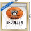 Trends International NBA Brooklyn Nets - Drip Basketball 21 Wall Poster, 14.725" x 22.375", Gold Framed Version view 3