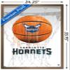 Trends International NBA Charlotte Hornets - Drip Basketball 21 Wall Poster, 22.375" x 34", Bronze Framed Version view 3