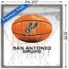 Trends International NBA San Antonio Spurs - Drip Basketball 21 Wall Poster, 22.375" x 34", Barnwood Framed Version view 3