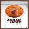 Trends International NBA Miami Heat - Drip Basketball 21 Wall Poster, 14.725" x 22.375", Mahogany Framed Version view 1