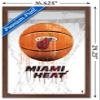Trends International NBA Miami Heat - Drip Basketball 21 Wall Poster, 14.725" x 22.375", Mahogany Framed Version view 3