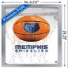 Trends International NBA Memphis Grizzlies - Drip Basketball 21 Wall Poster, 14.725" x 22.375", Silver Framed Version view 3